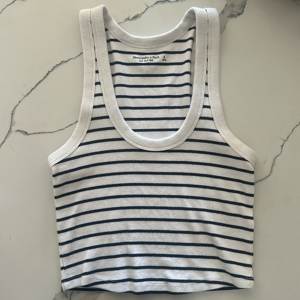 White striped tank top cotton